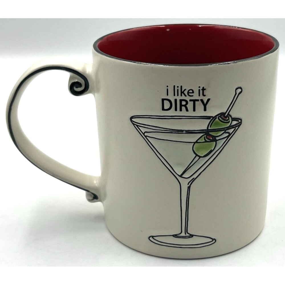 Coffee Mug I Like It Dirty Martini Spectrum Designz Red Ceramic Oversized 20oz